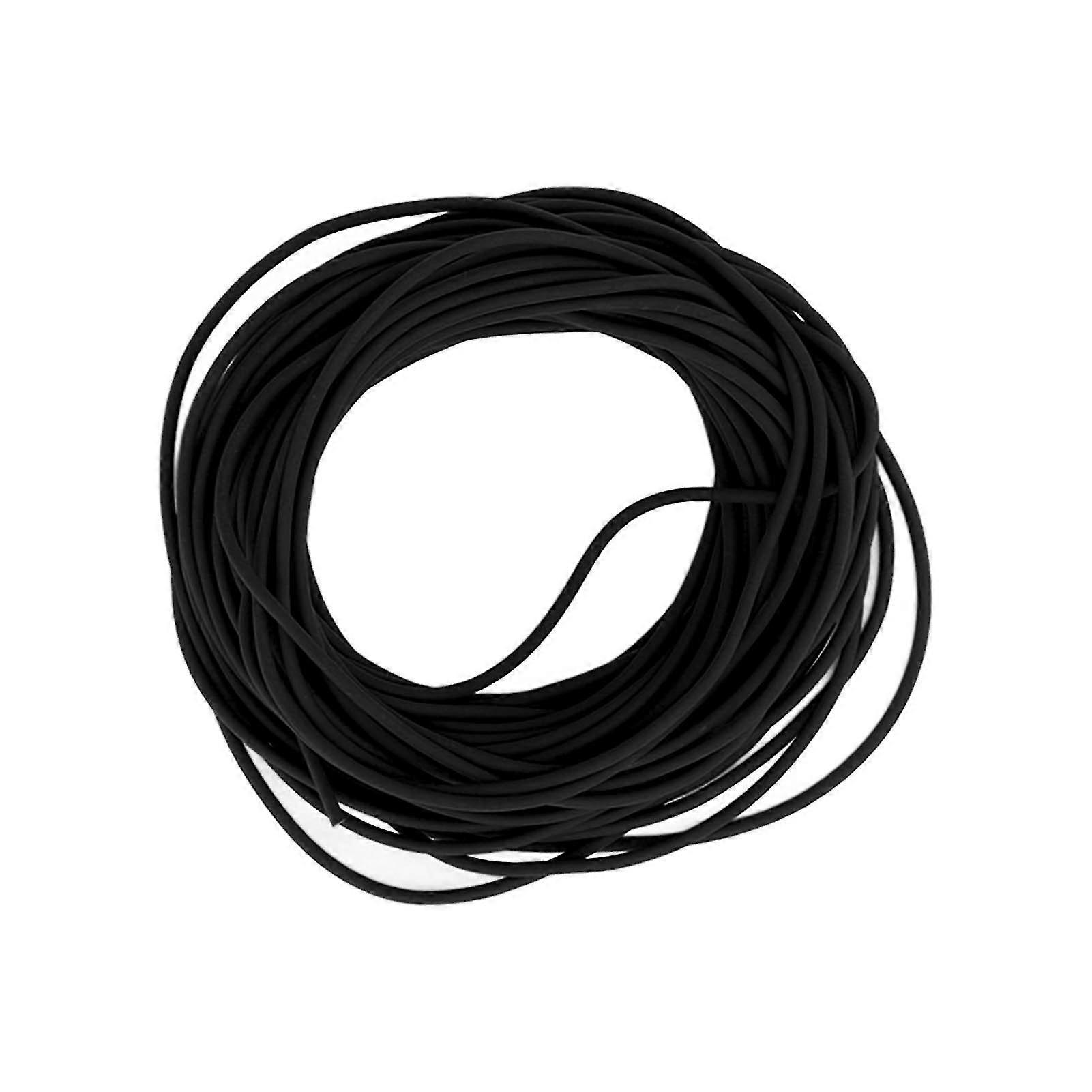 10M Latex Rubber Tube Band for Fitness Exercises - High Elastic 2.2mm Diameter (Black)