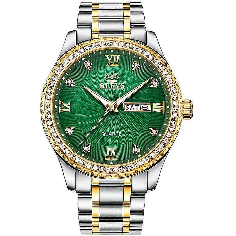 OLEVS 5565 Men Waterproof Diamond Angular Watch Blue