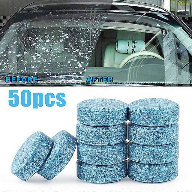 20/50/100/200Pcs Car Solid Cleaner Effervescent Tablets Spray Cleaner Car Window Windshield Glass Cleaning Auto Accessories