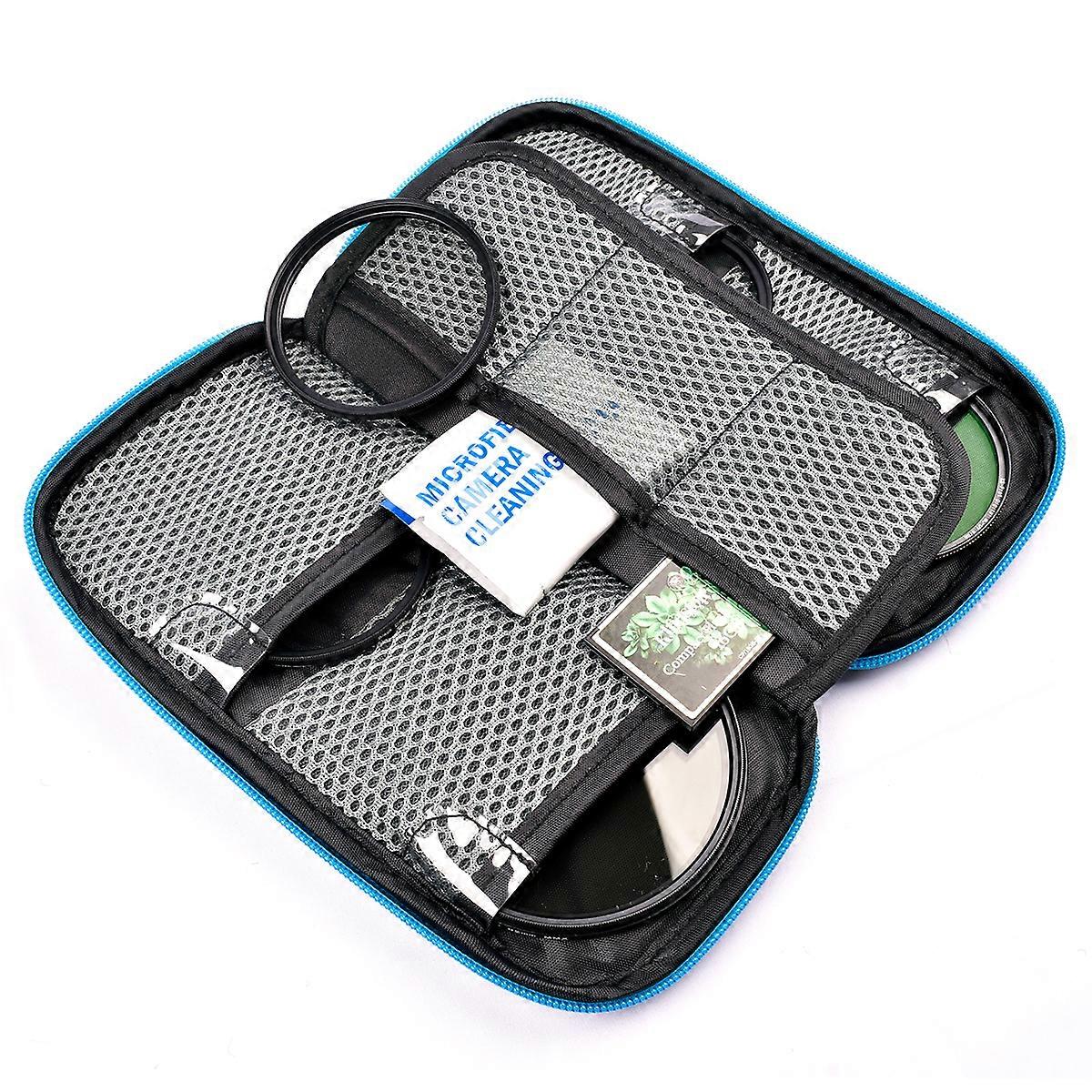 Lightdow Camera Lens Filter Bag Filter Protector Case Carry Bag for 37-82mm Lens Filters