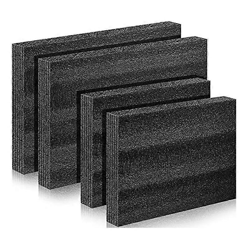 4 Pcs Customizable Polyethylene Foam Packing Foam Inserts for Cases Tool Foam Black Foam Sheet for Packaging and Crafts