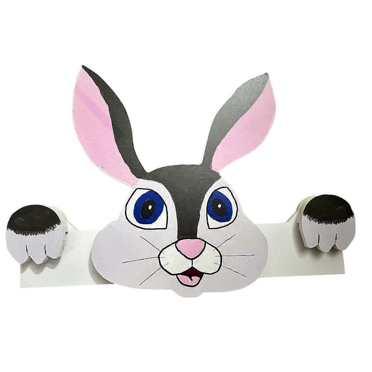 Králík Zvíře Plot Peeking Yard Umělecká Dekorace Venkovní Plot Dekorace