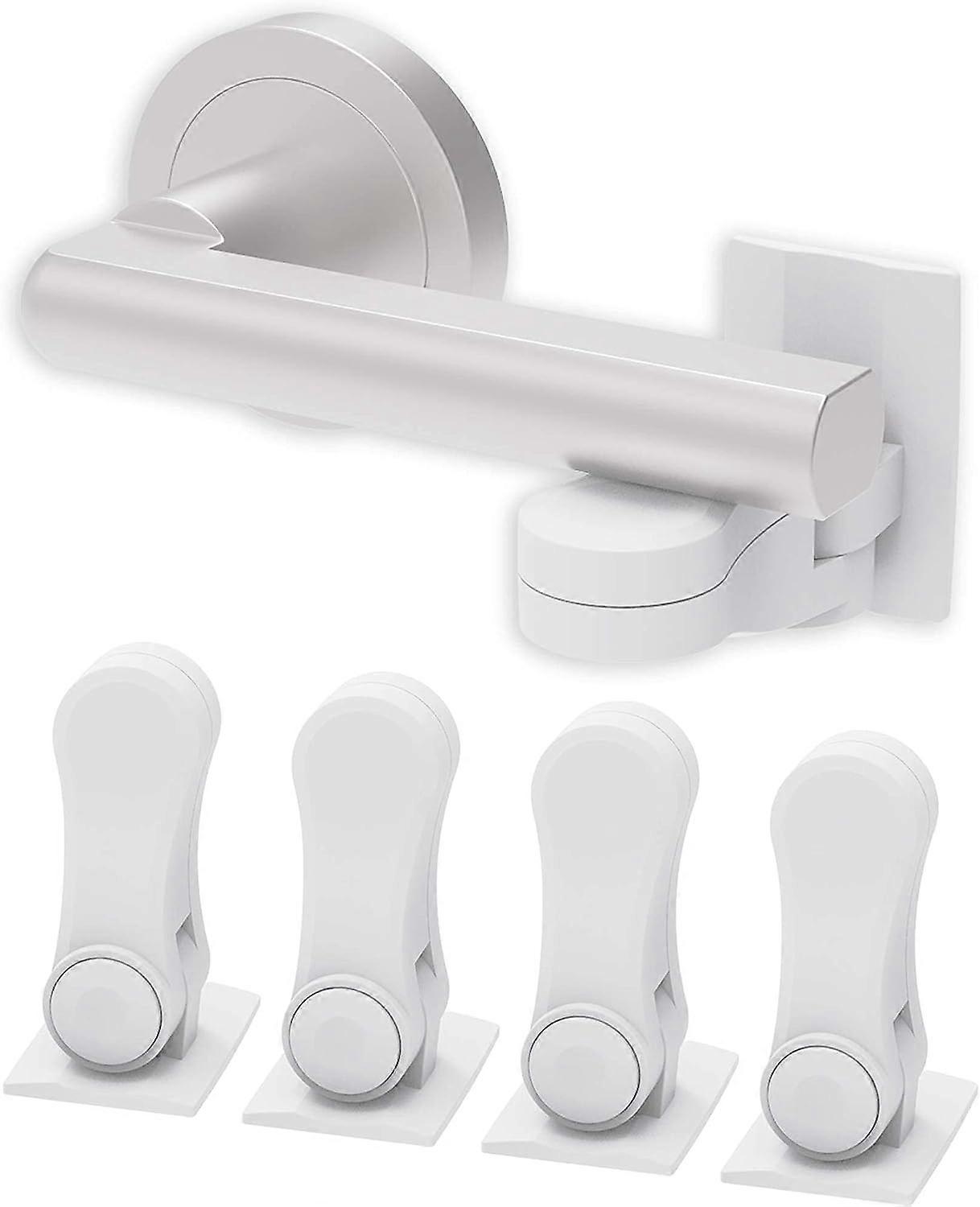 Child Safety Door Handle Locks (4-Pack) - Door Handle Locks - 3M Adhesive - Simple Design - No Drilling Child Safety Door Handle Locks