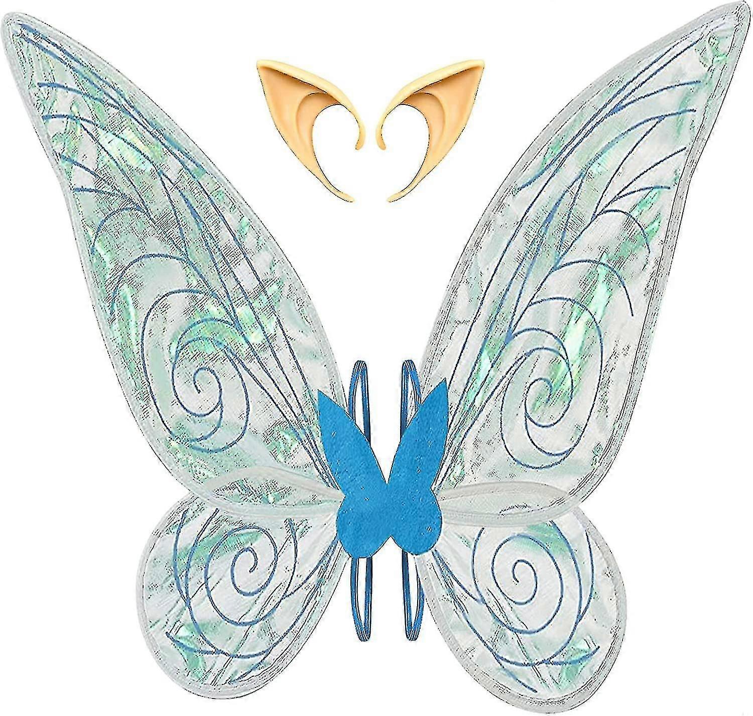 fairy vinger for voksne, sommerfugl vinger for jenter kvinner, halloween  kostyme glitrende engel vinger kle seg fest favør, image size:1500x1426