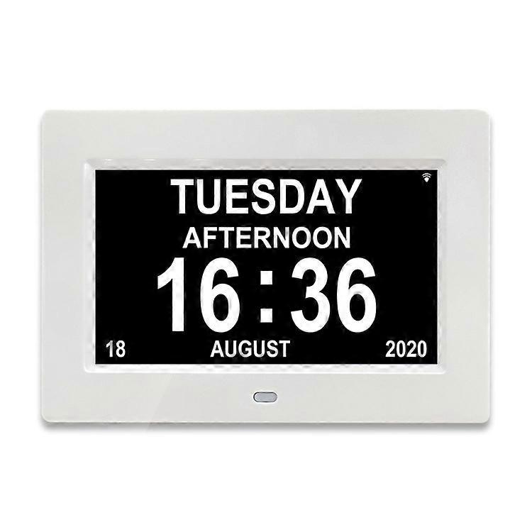 12 Alarms Digital LED Calendar Clock with Multi-Languages to display. Medicine Time Reminder for Elder.Home Desk Wall Decoration