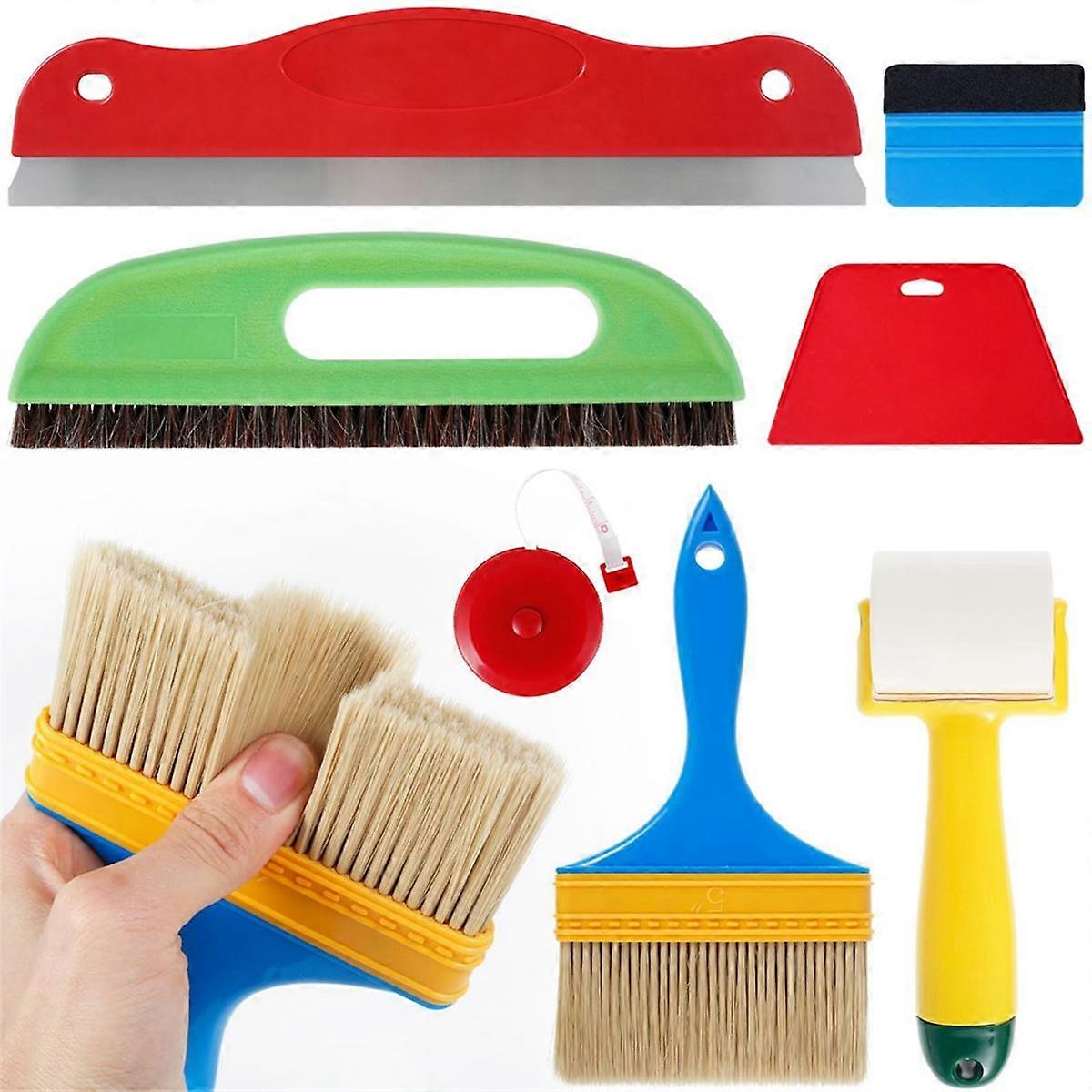 Wallpaper Tool Kit,Wallpaper Smoothing Brush,Squeegee Smoother Tool for Wallpaper Hanging, Contact