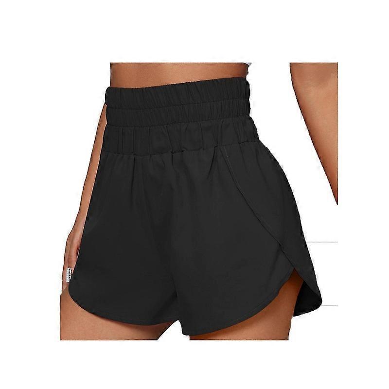 Women Ladies Elastic Waist Gym Yoga High Loose Shorts Sports Bottoms