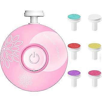 (Pink)Baby Electric Nail File, Electric Baby Nail Clipper, Baby Manicure, Bonus Replacement Included, Safe Manicure Pedicure for Babies and Adults