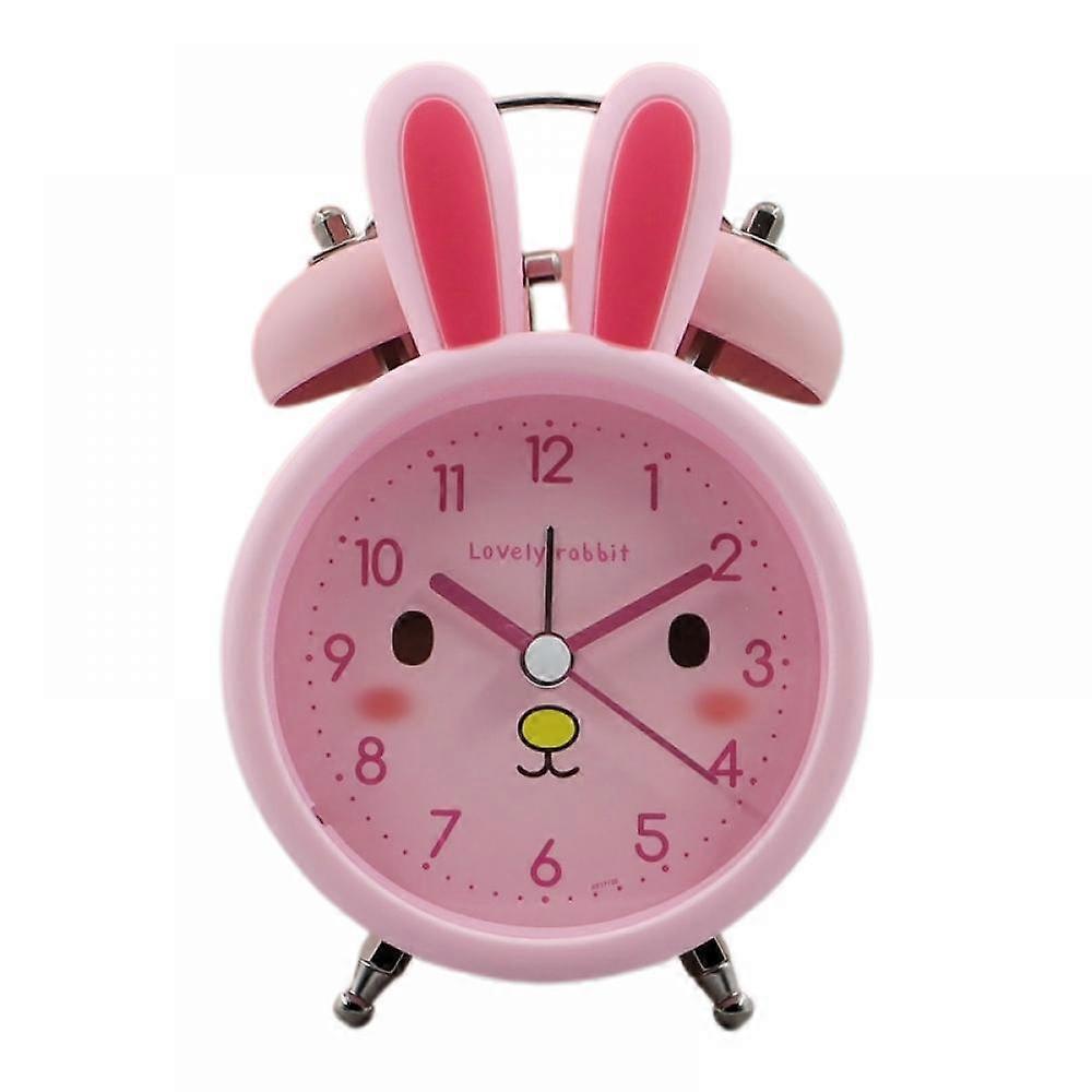 SAYTAY Alarm Clocks For Bedrooms, Rabbit Alarm Clock , Student Home Decoration Desktop Clock(Pink)