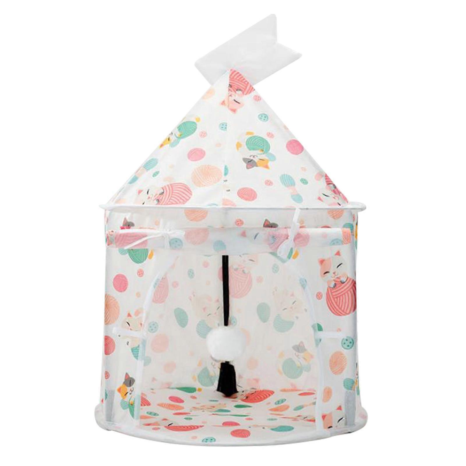 Foldable Cat Play Tunnel with Plush Balls for Kittens, Rabbits, Ferrets and Dogs