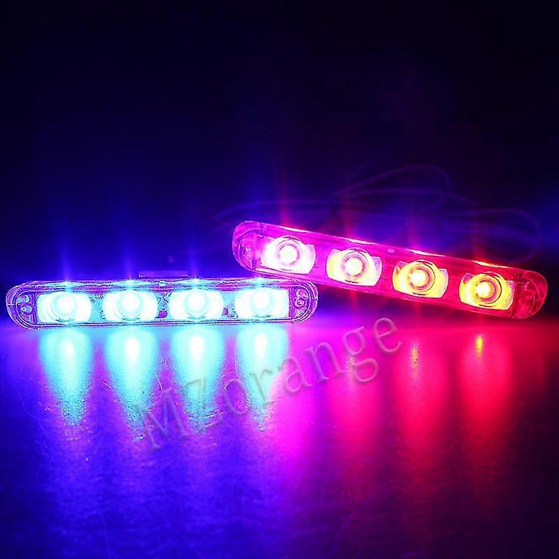 Fso Police Light 12v 2x4 Led Wireless Remote Ambulance Controll Flasher Car Strobe Warning Emergency Cigarette Lighter