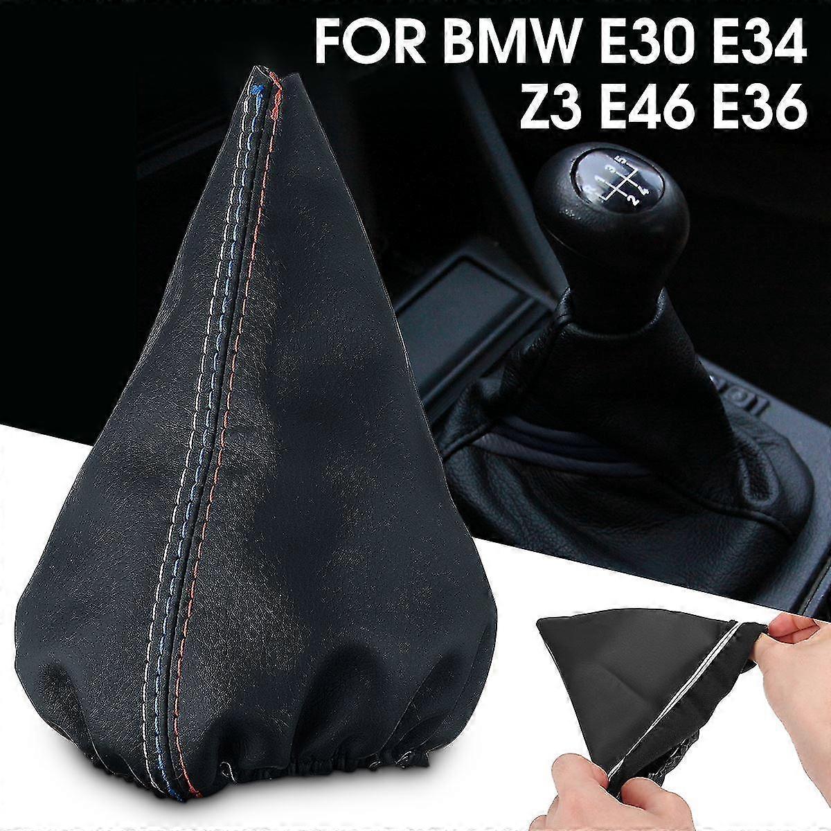 Gear Shift Knob Boot Gear Lever Gaiter Cover PU Leather For BMW E30 E34 Z3 E46 E36