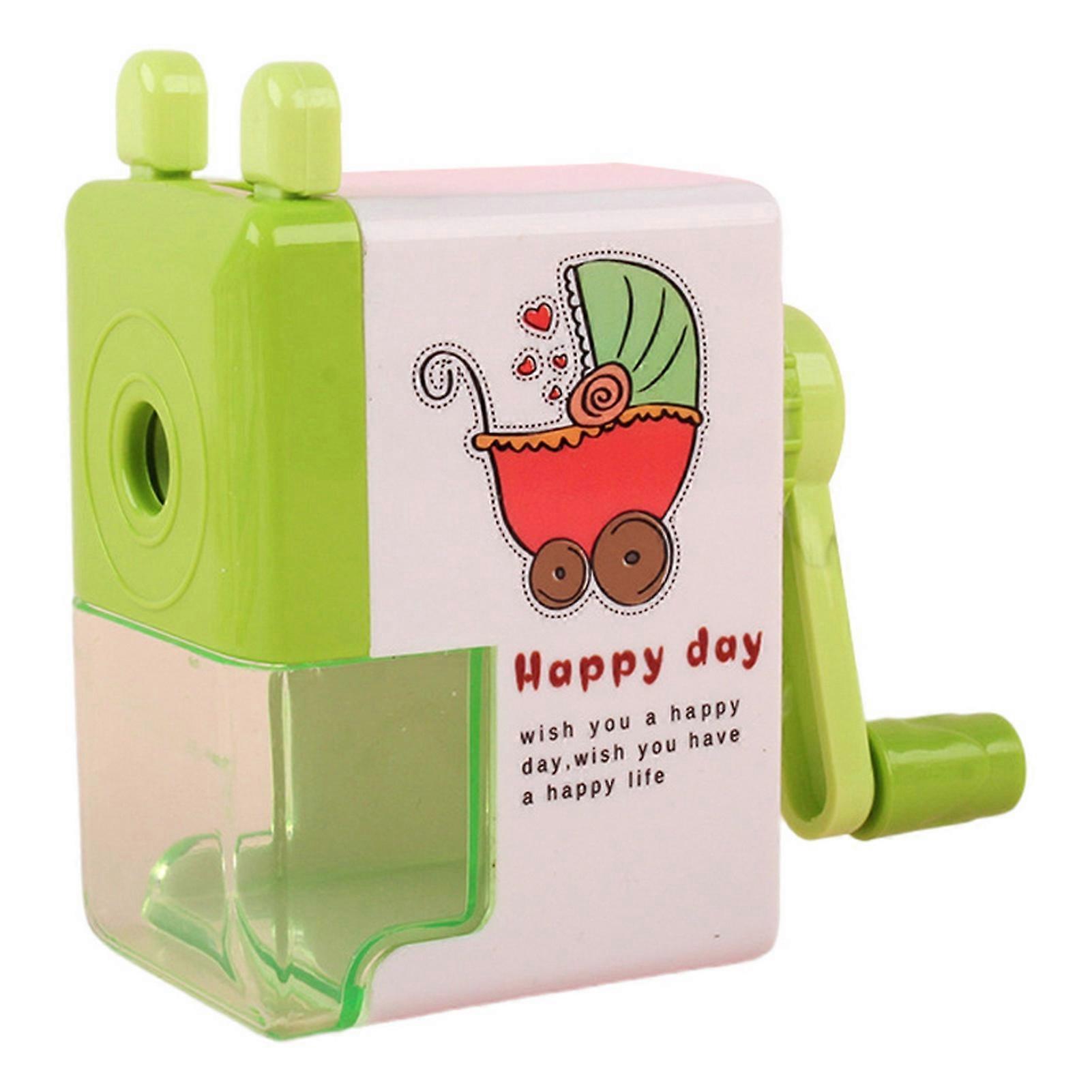 Pencil Cutter Labor-saving Anti-skid with Drawer Holder Comfortable Grip Cartoon Sharpening Detachable Rotary Pencil Sharpener Machine School Accessor