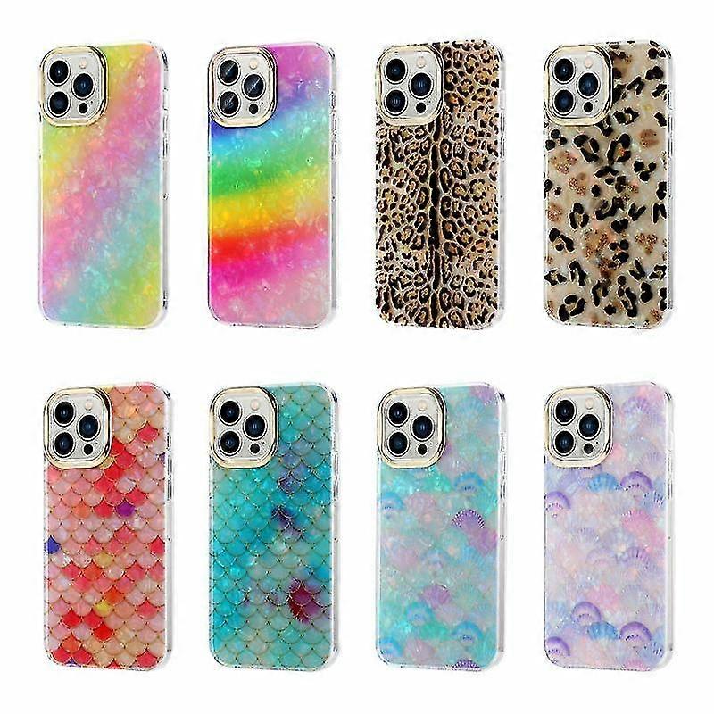 For Iphone 12 Pro Max Electroplating Shell Texture Phone Case(fish-scales Y6)