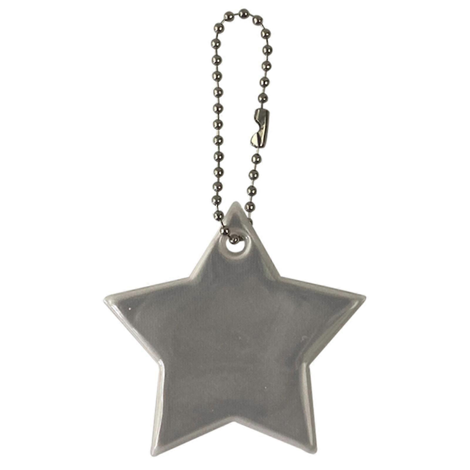 כוכב מחזיק מפתחות מחזיר אור לתיקים תרמיל תליון תפאורה מחזיק מפתחות מתנה לילד מחזיר אור ביטחון לילה לדברים רמזור