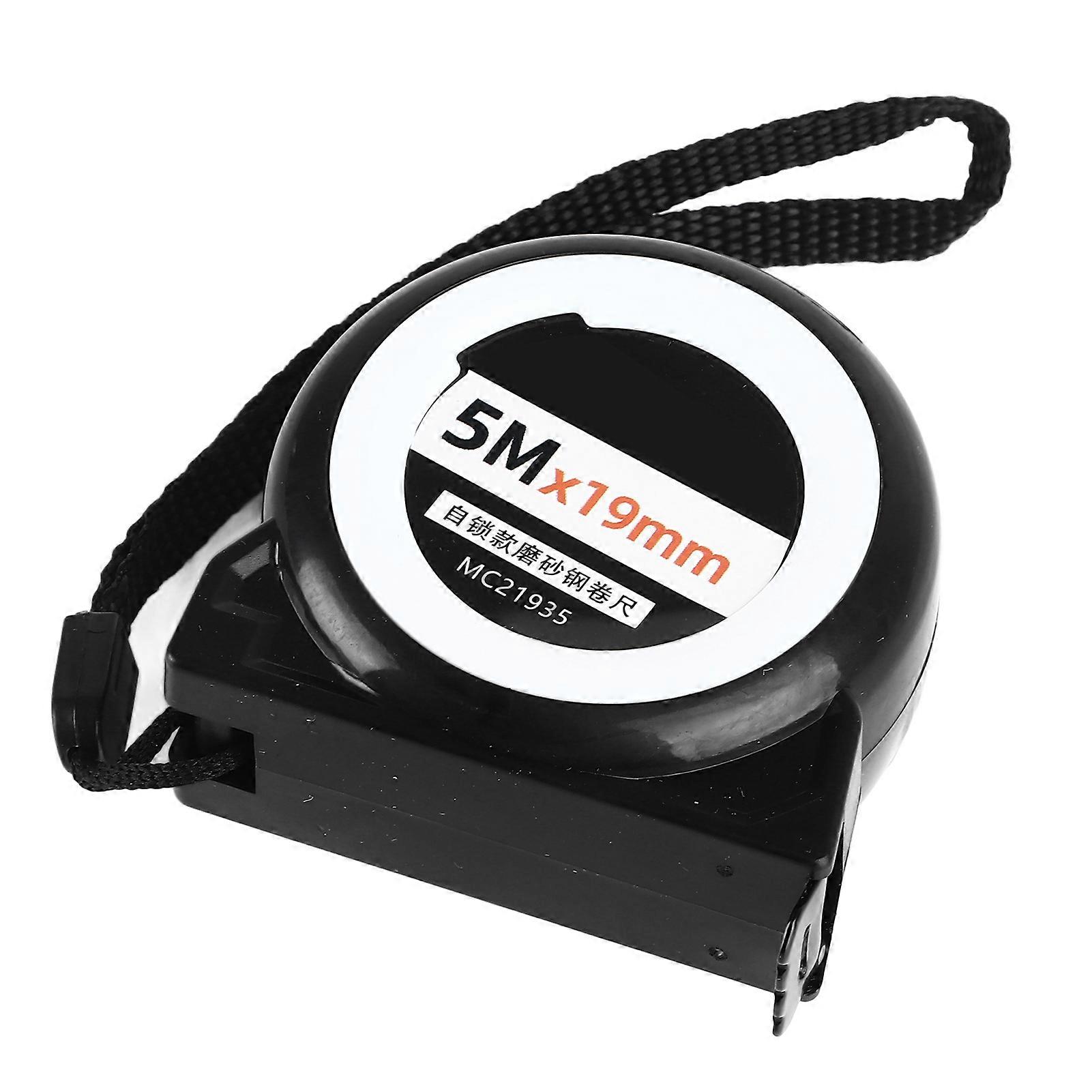 Steel Tape Measure High Accuracy Retractable Measuring Tape Self Locking Type Matte Finish 5 Meter 19mm