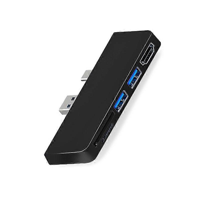 High Performance Drive-free Plug Play Efficient Card Reader Hub 5 Port USB2.0/3.0 Port HDMI-compatible TF/SD-Card Docking Station for Surface Pro 7
