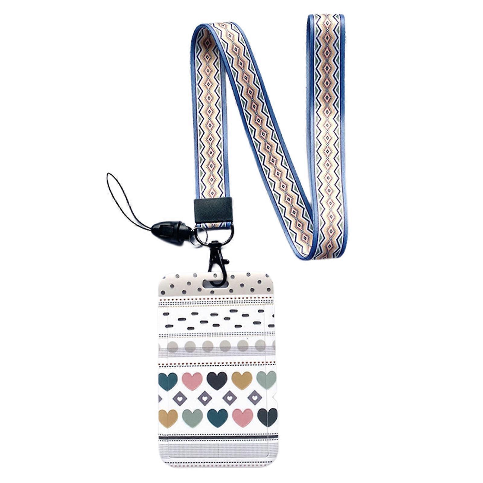 JIKAIX Card Protector Cartoon Pattern Sturdy Construction Multipurpose Nice-looking Protective Protect Card Decorative Safe with String ID Card Sleeve