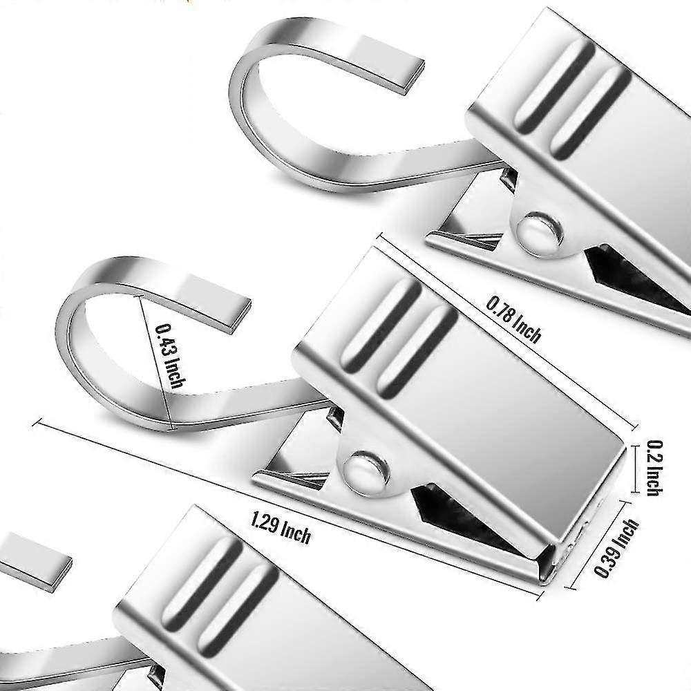 Flat Wire Hook Curtain Clip-15pcs