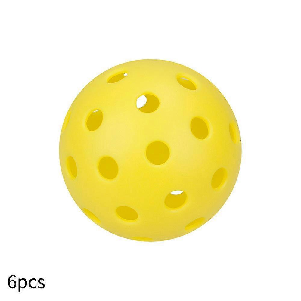6pcs Μπάλες Pickleball Υψηλής Ελαστικότητας 40 Τρύπες Υπαίθρια Αθλήματα Τουρσί Υψηλής Ορατότητας