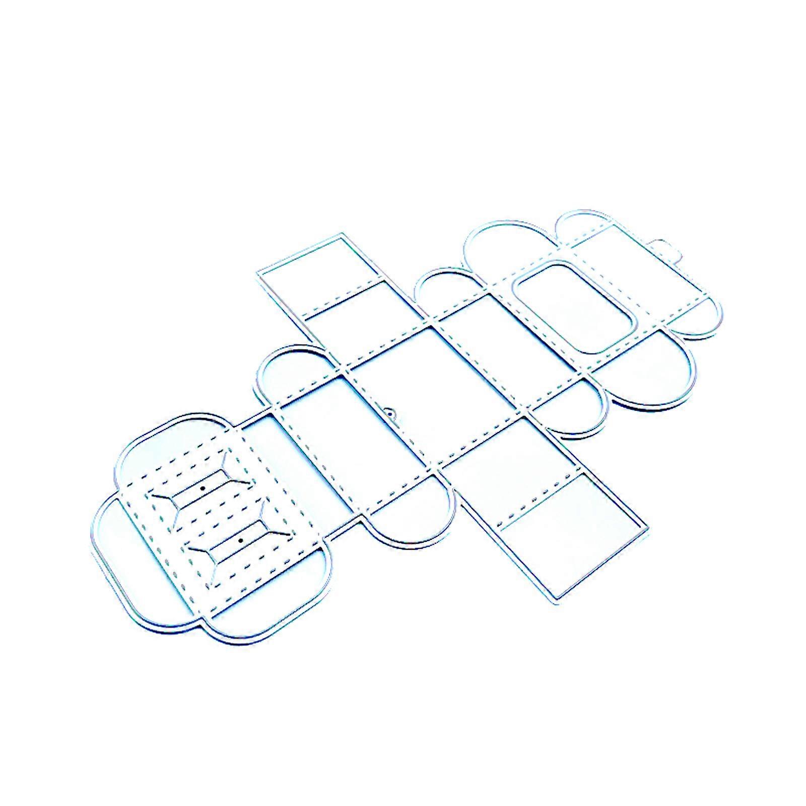 unbrand 3D Concave Rectangle Candy Box Metal Cutting Dies Stencil DIY Embossing Template