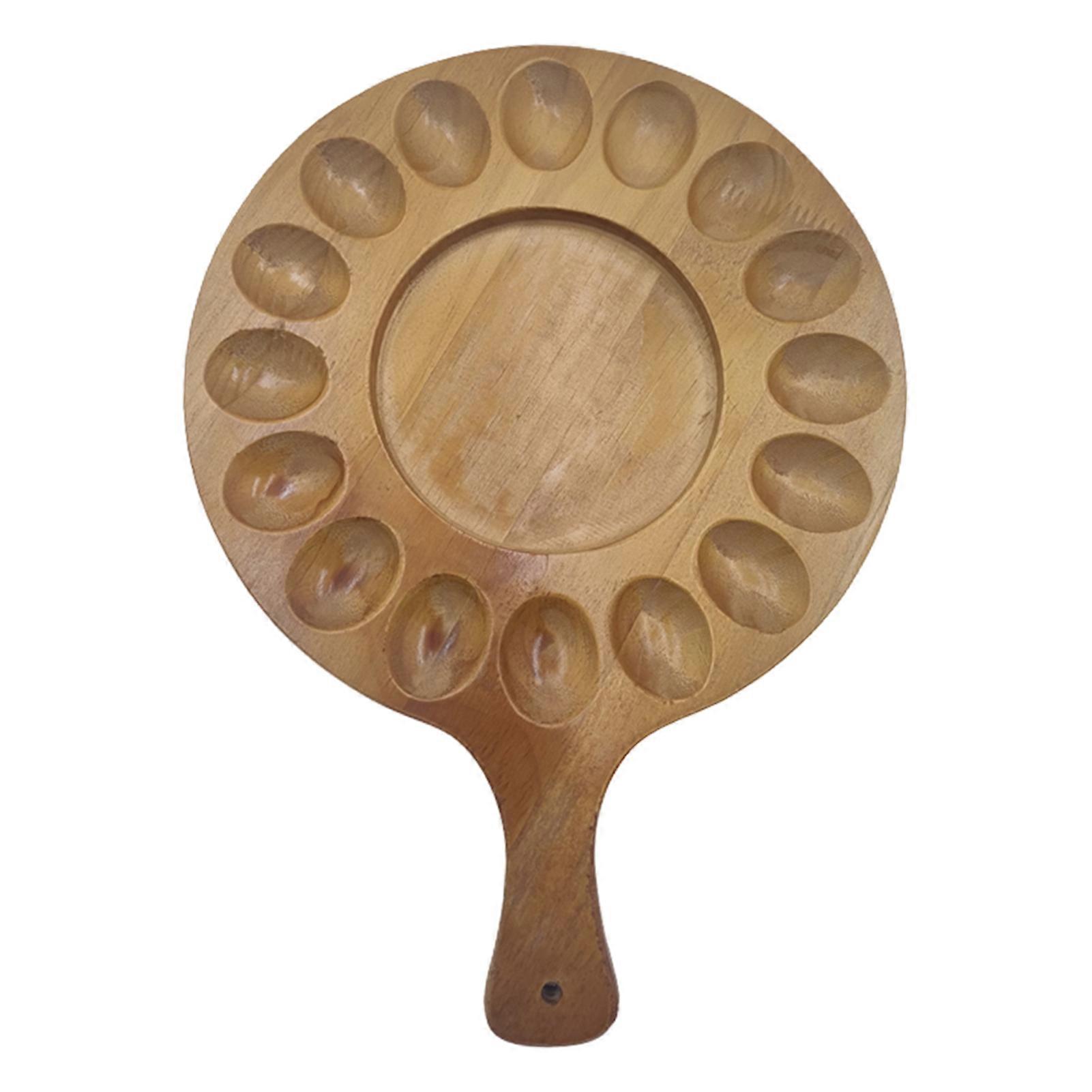 16/24 Slot Egg Tray Deviled Eggs or Cheese Handcrafted Wooden Egg Holder Easter Multipurpose Egg Plate