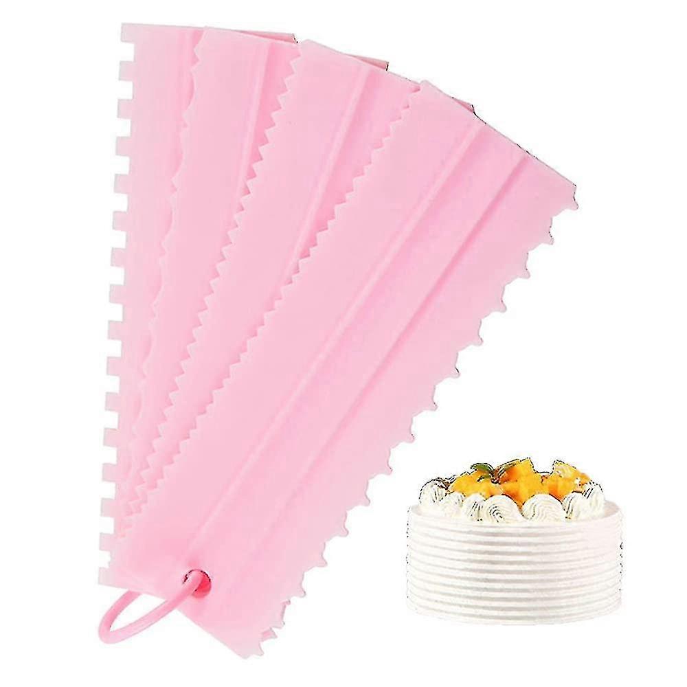 4pcs Cake Scraper, Cake Polisher, Plastic Cake Smoother, Cream Smoother, Dough Scraper Set, Cake Icing Scraper