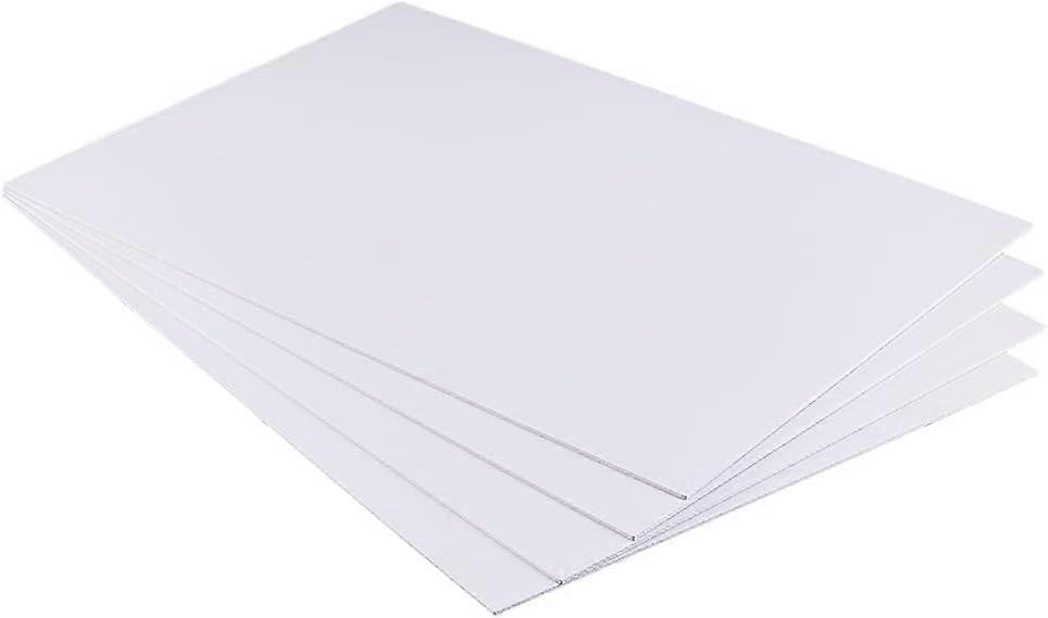 4 Pcs 2mm PVC Foam Sheet White Plastic Sheet 11.8x15.7 Inch Lightweight Rigid Foam Expanded PVC Sheet for Crafts DIY Making Screen Printing and Art Di