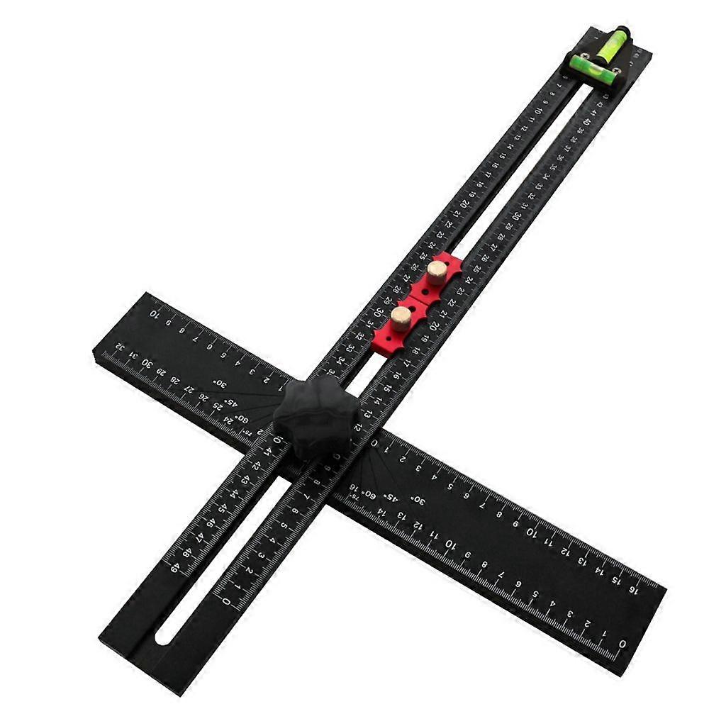 Woodworking Angles Ruler 54cm T Square Drawing Tool With Integrated Bubble Level