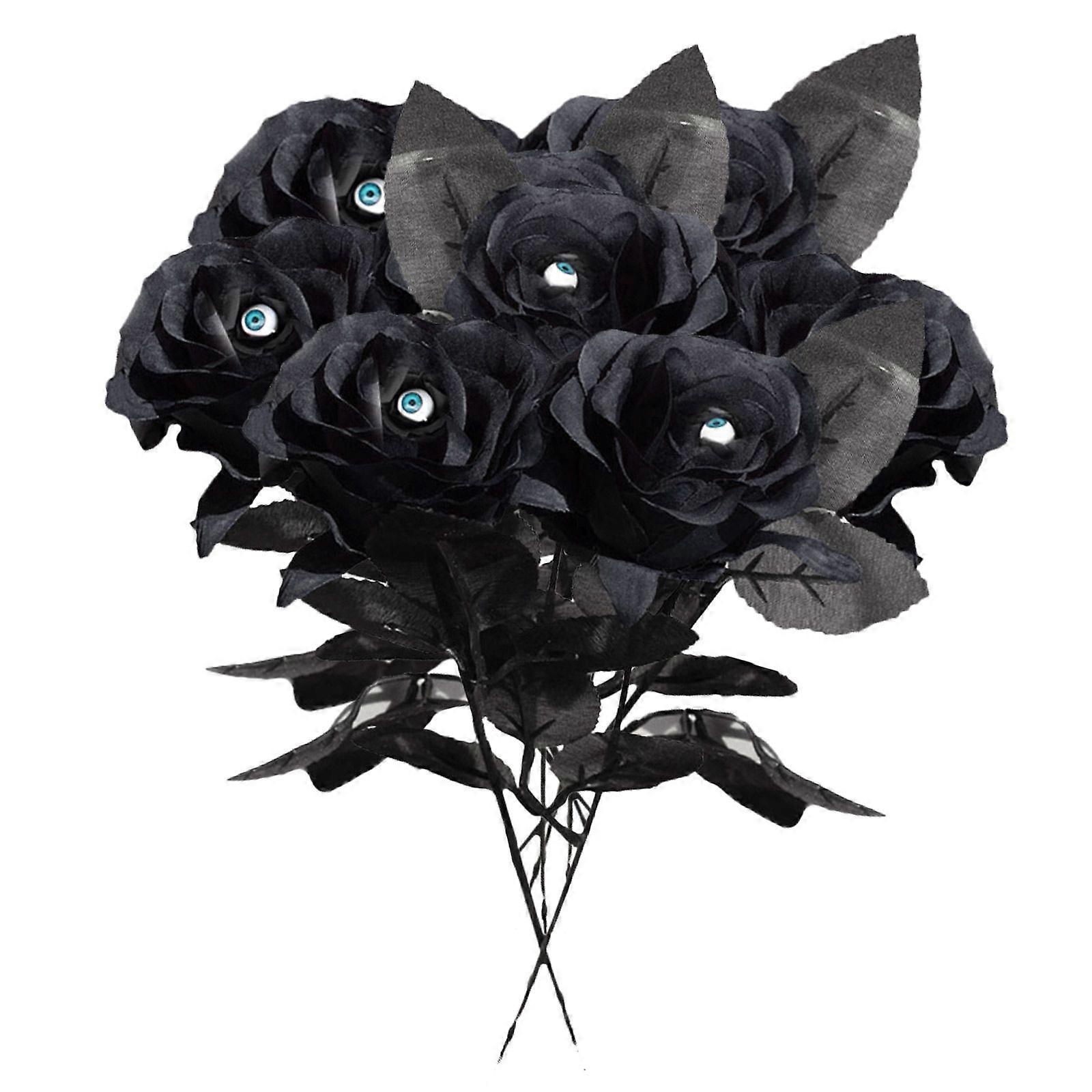 Artificial Rose Artificial Flower Halloween with Eyes Decoration Multi Color Artificial Rose