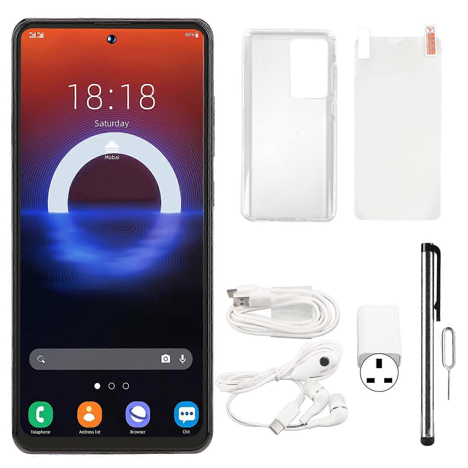 Unlocked 6.82" Android 10 Smartphone - 4G, 6GB+128GB, 7300mAh Battery, Dual Cameras