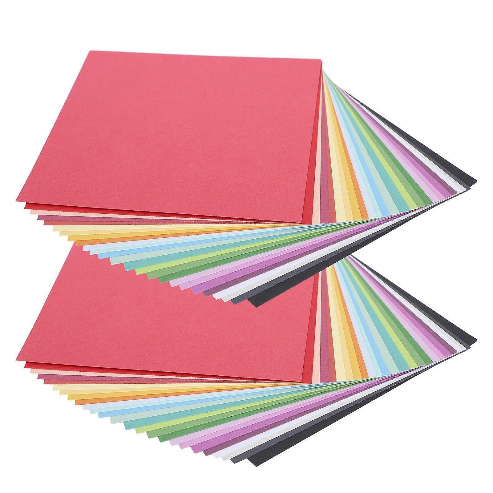 2 Set Decorative Paper 25 Color Album Background Folding DIY Craft Accessories 15 x 15cm