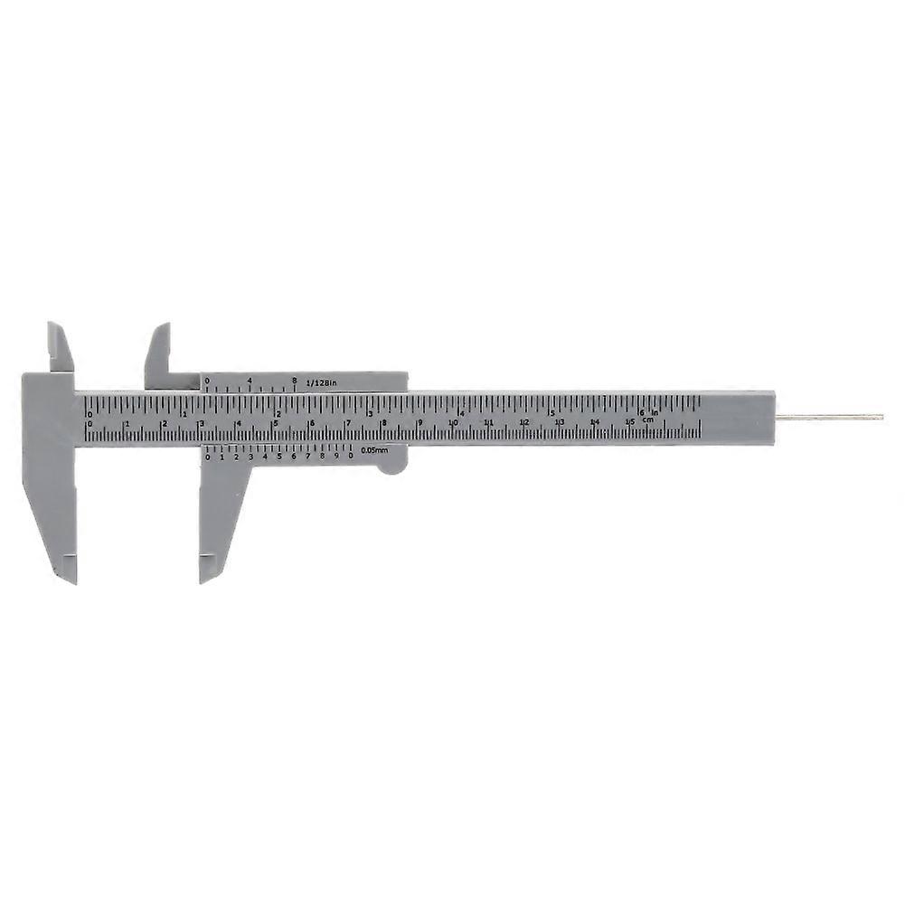 150mm High Accuracy Plastic Double Rule Scale Vernier Caliper Measuring Tool 0.5mm(Gray)