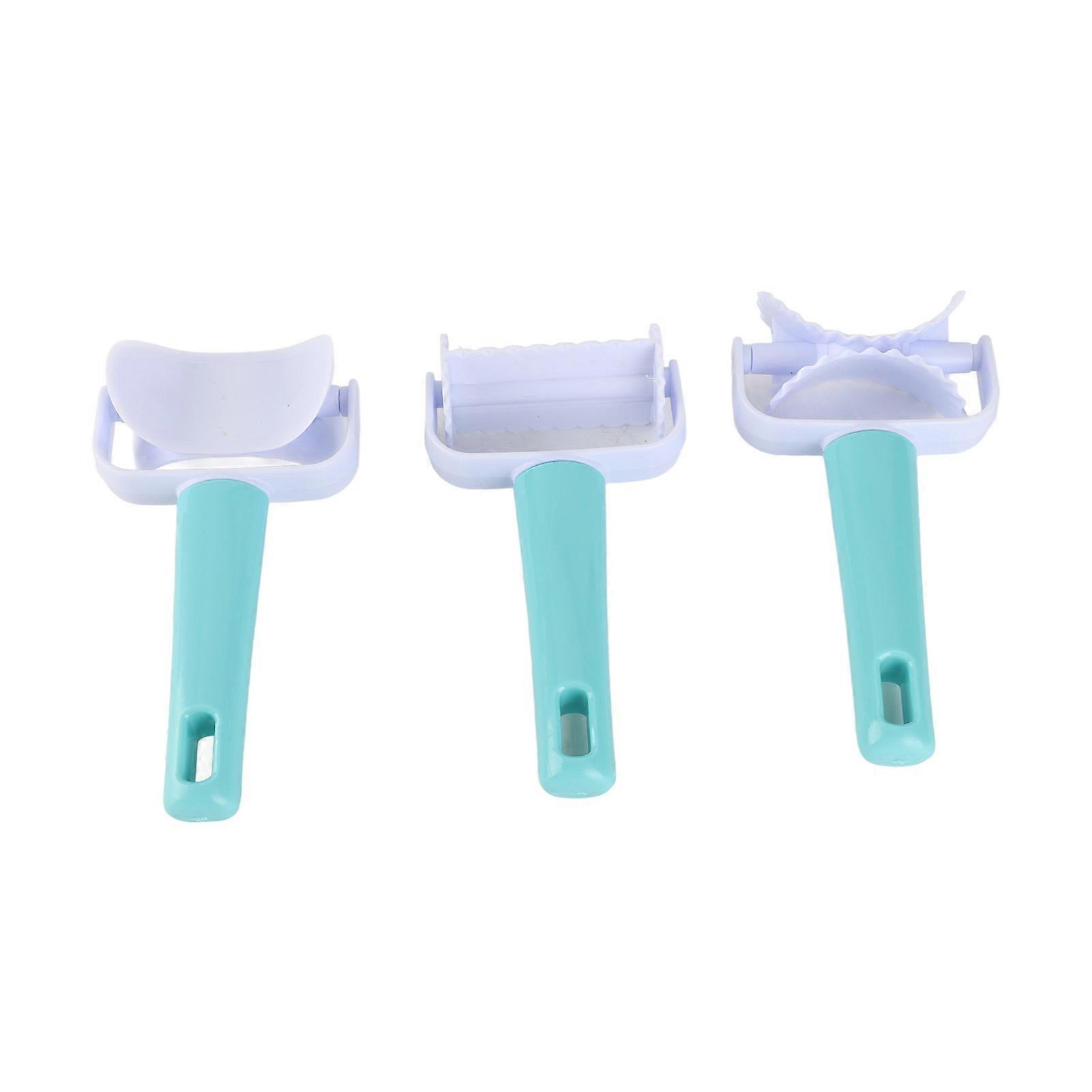 3Pcs/Set DIY Dough Cutter Roller Baking Accessory for Wonton Biscuit Cookies Dumpling Cake Making