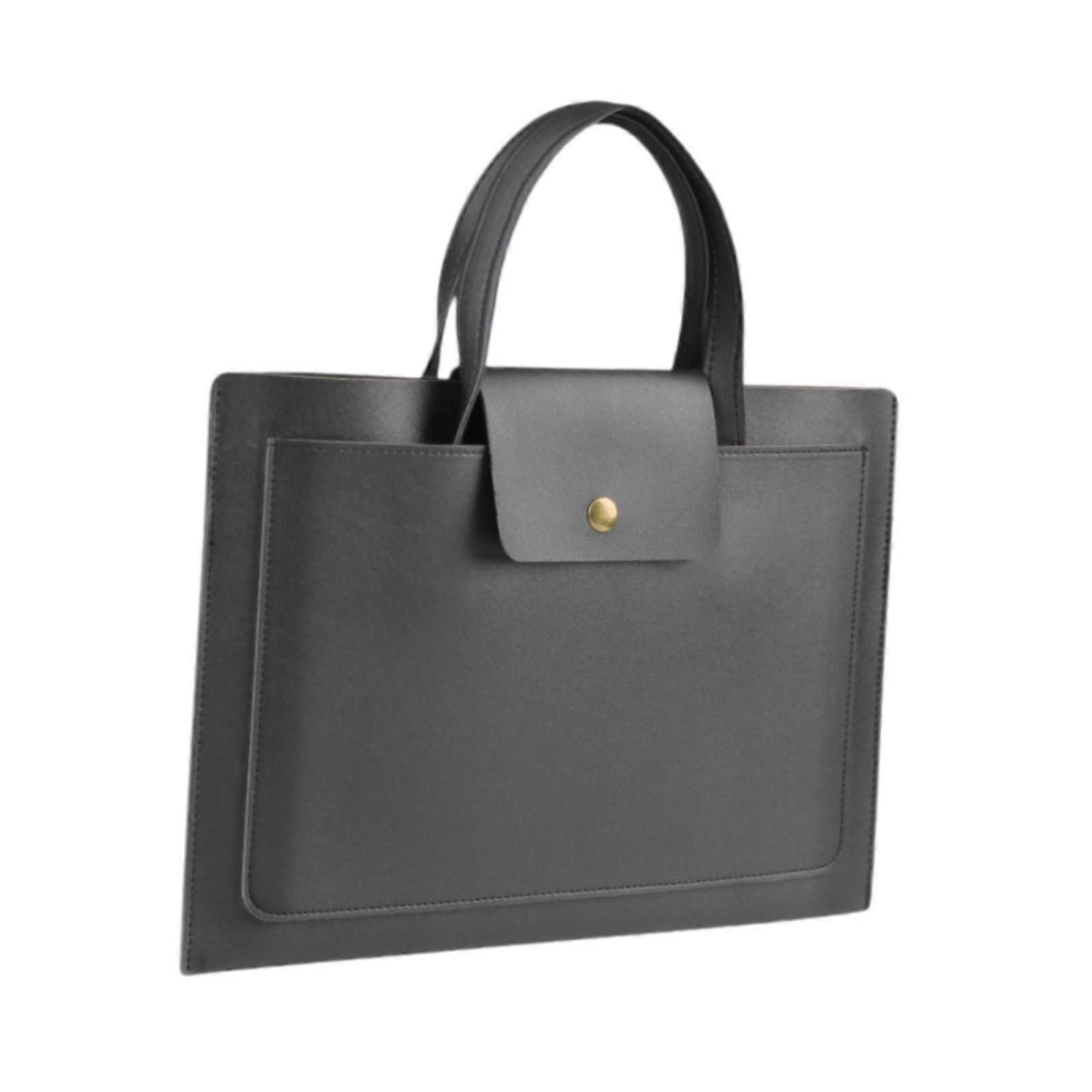 Sac de porte-documents d’affaires Sac pour ordinateur portable à poignée supérieure pour ordinateur portable de bureau noir