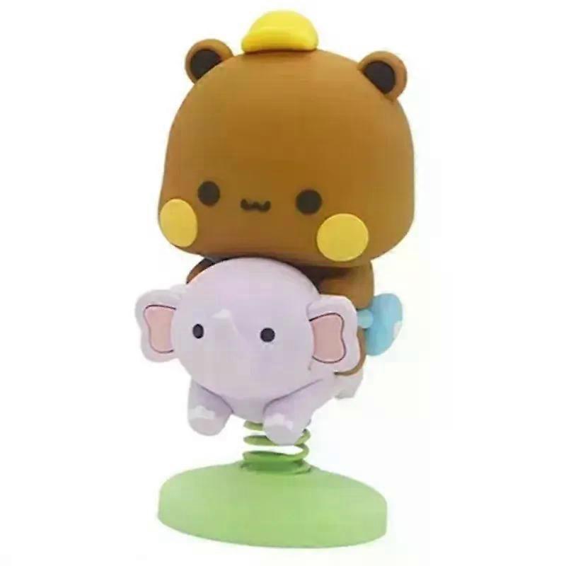귀여운 Bubu Dudu 팬더 곰 그림 카와이 만화 팬더 모델 크리에이티브 흥미진진한 봄 동물 자동차 장식품