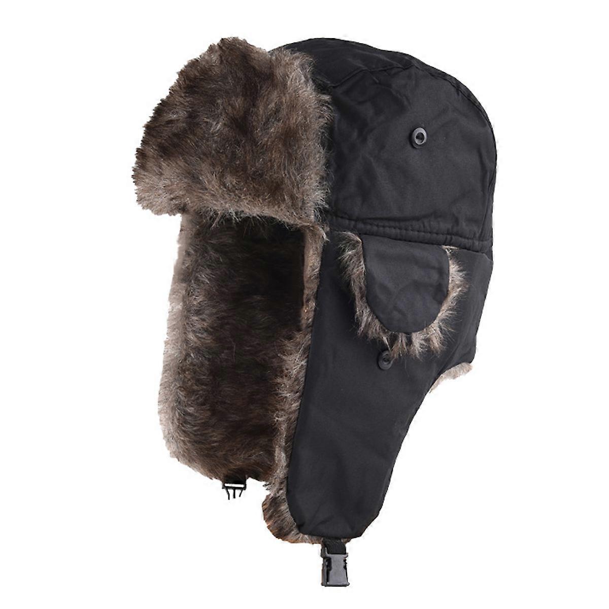 Unisex Russian Winter Hat, Warm Ear Flaps Ski Cap