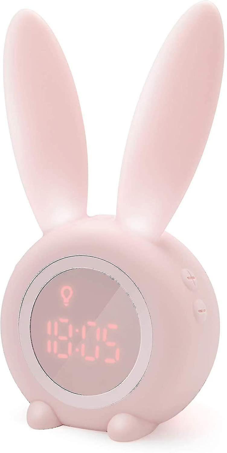 Kids Alarm Clockcute Rabbit Clock Wake Up Lght Creative Bedside