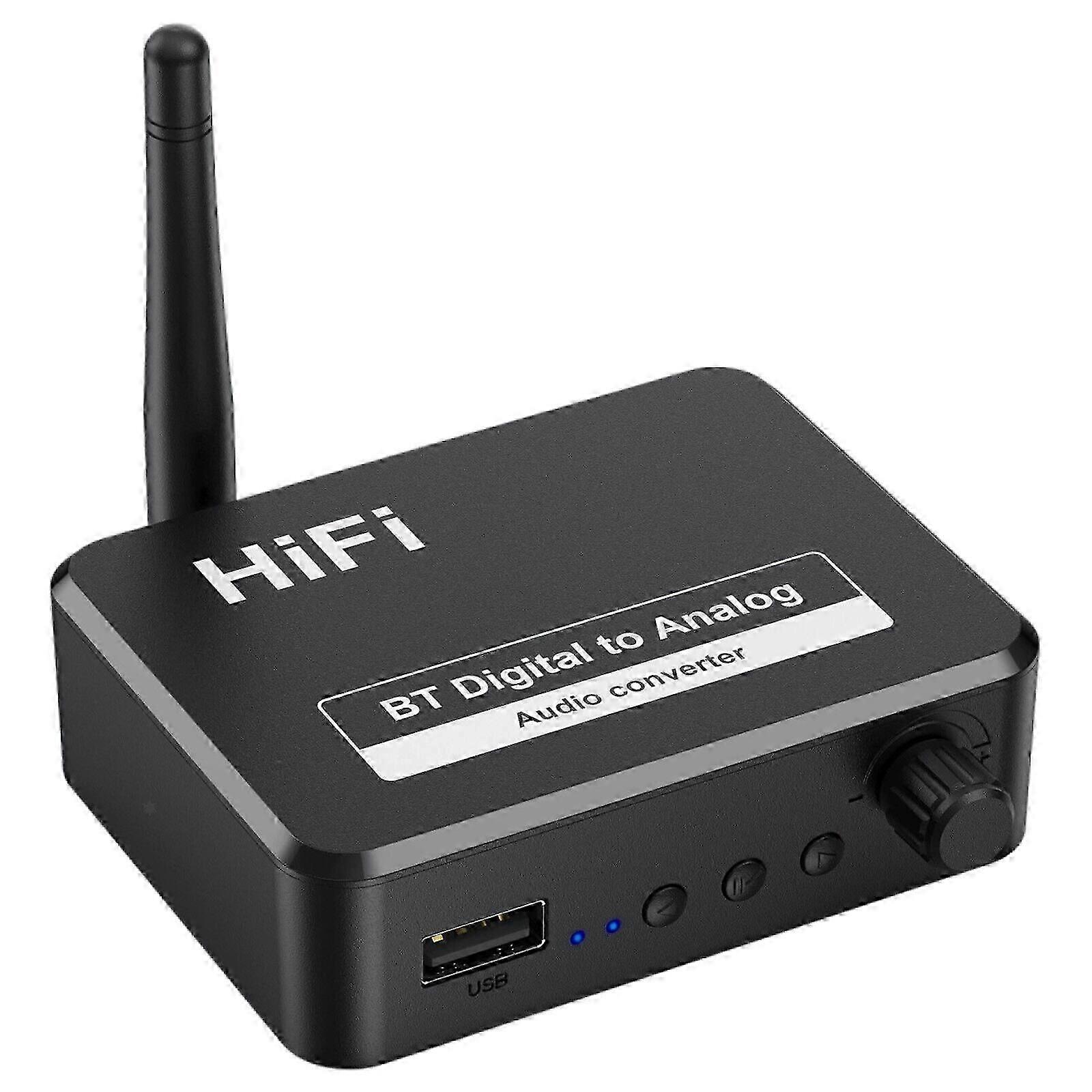 Bluetooth 5.1 Transmitter Receiver AUX/Optical/Coaxial Input HiFi Plug Play