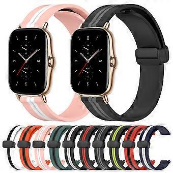 Voor Amazfit GTS 2 20 mm opvouwbare magnetische sluiting siliconen horlogeband