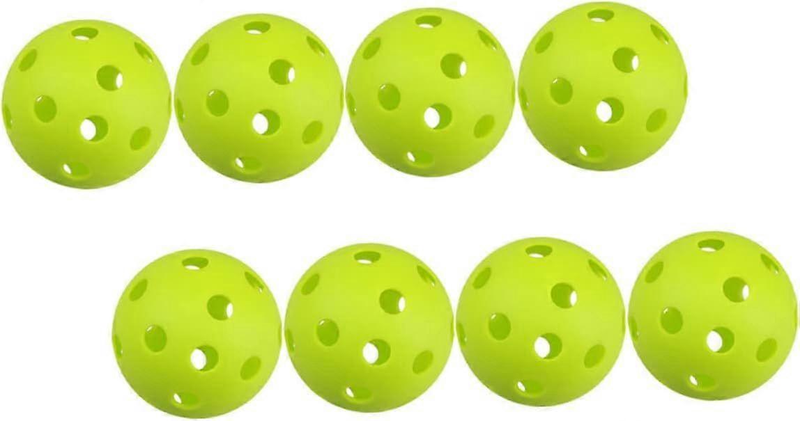 8 قطع Pickleball داخلي بيسبول بلاستيك بيسبول كرات الجولف البلاستيكية كرات نطاق القيادة كرات البلاستيك كرات رغوة كرات التدريب المجوفة خارج جوفاء
