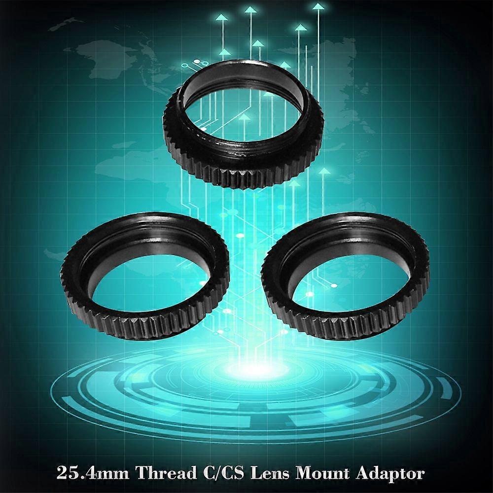 3PCS/Lot Metal 5mm C to CS Mount Adapter 25.4mm Thread C/CS Lens Mount Adaptor Aluminum Converter Ring for Security CCTV Camera