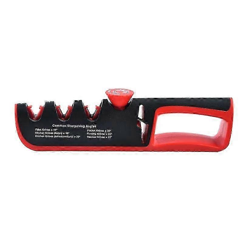 1Pc Black/Red Stainless Steel Kitchen Facilitative Sharpener Tool Angle Adjustable Five In One Knife Sharpener Professional SMTX f26