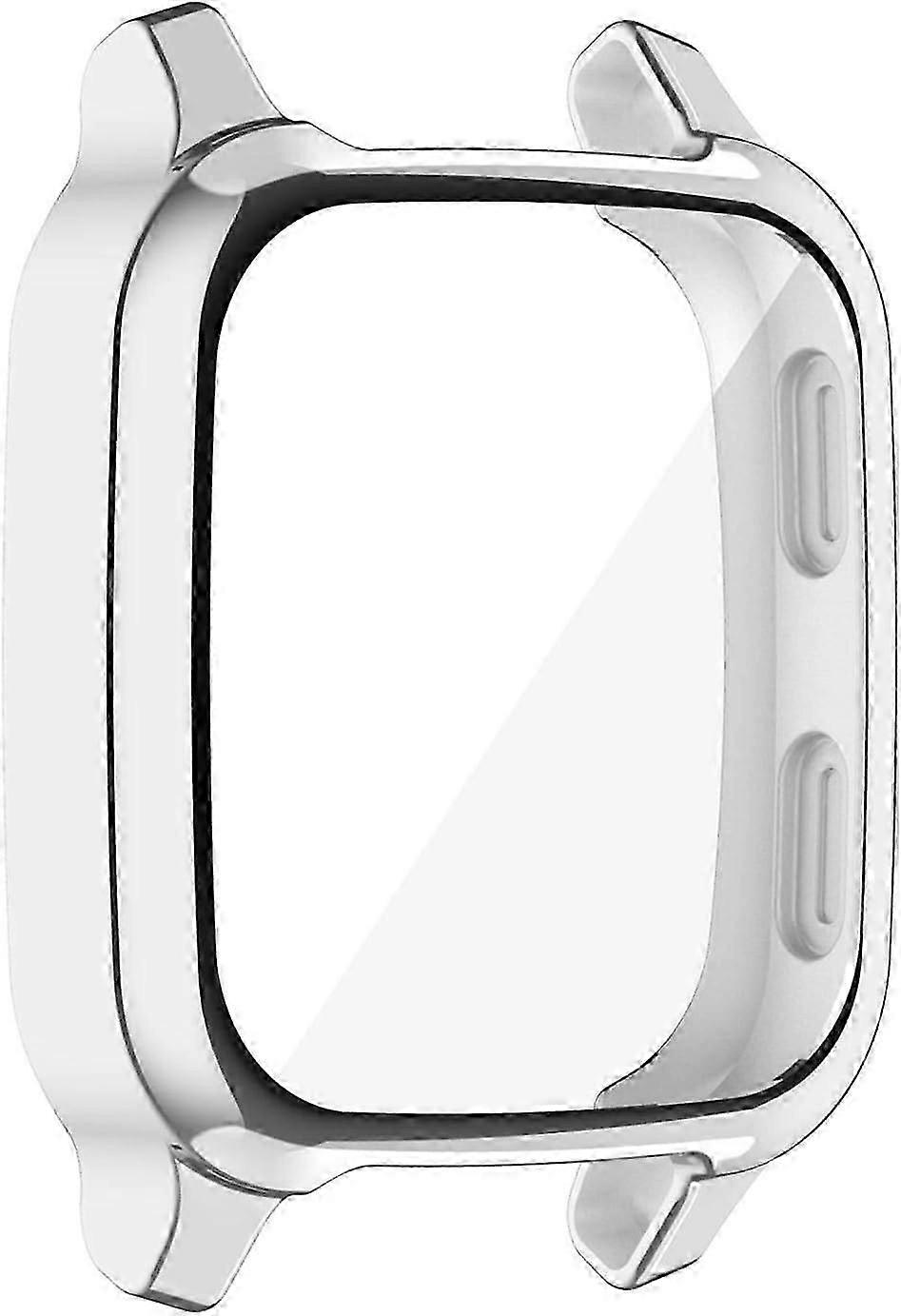 Capa de Relógio para Garmin Venu Sq Protetora de Para-choques Built-in Protetor de Tela de Vidro Temperado, Case Protetor Rígido