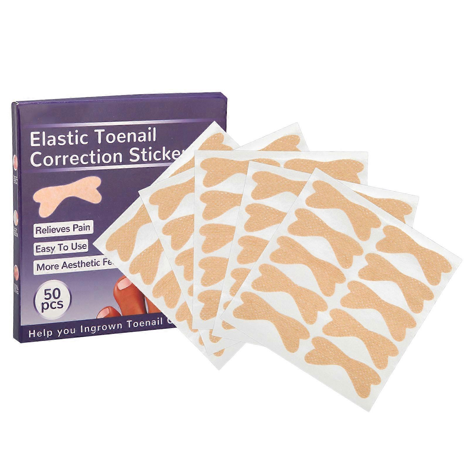 50pcs Ongle incarné Correction Patch Bonne Adhérence Élastique Respirant Ongle Correction Autocollant Ensemble