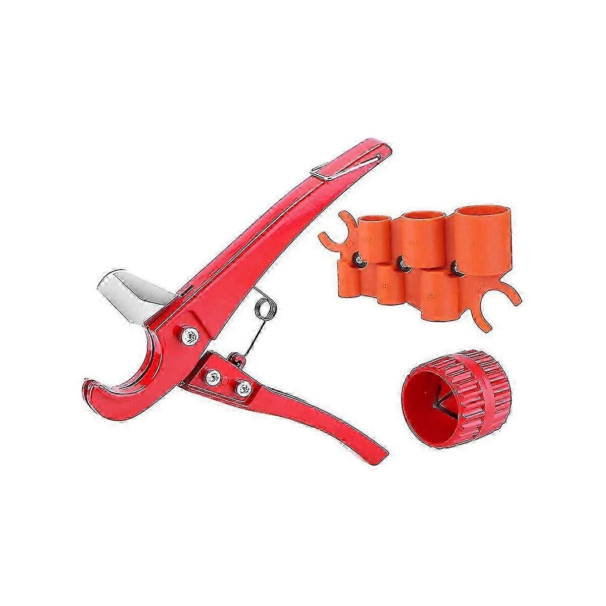 Pipe Deburring Tool Kit, PVC Pipe Cutter, Inner Outer Reamer, Depth Gauge