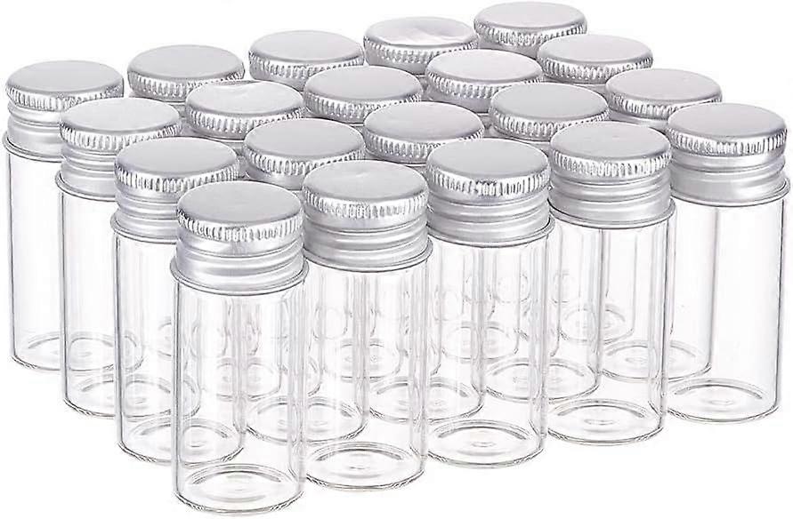 20 عبوة 10 مل / 0.33 أونصة زجاجات زجاجية قوارير عينة مع أغطية ألومنيوم مشدودة لزجاجة رسالة التمنيات ، عينة سائل ، فنون وحرف يدوية ، هدايا الزفاف ديسمبر