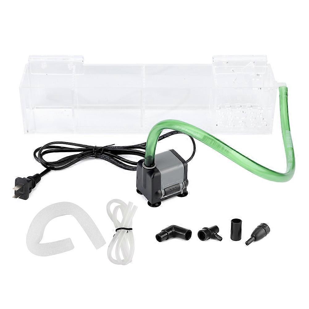 Fish Tank Aquarium Three Layers Filter Box Rain Pipe Upper Filtering Accessory 220V