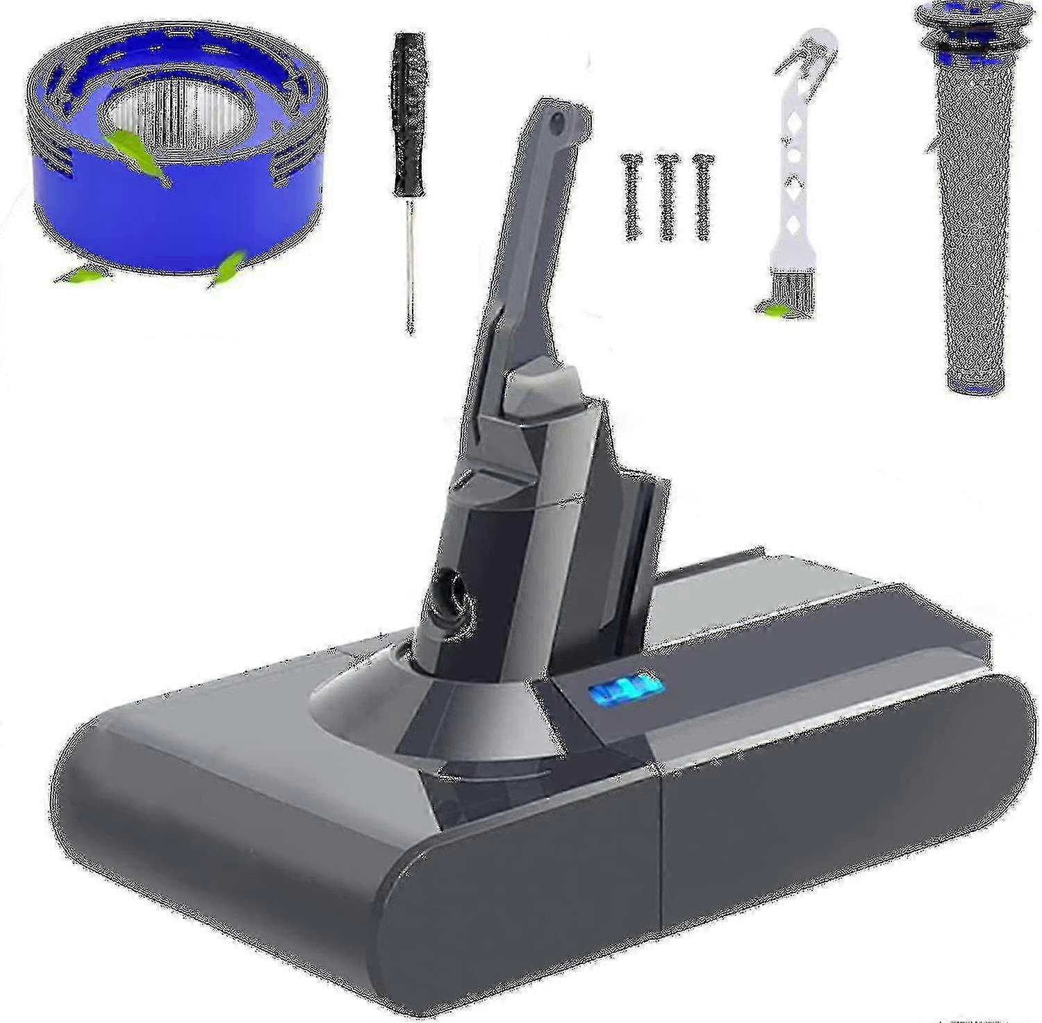 Verbesserter 6,0 Ah V8 Kompatibel Kompatible V8 Tier / absolut / Motorhead / Fluffy / SV10 Handheld Cordless V