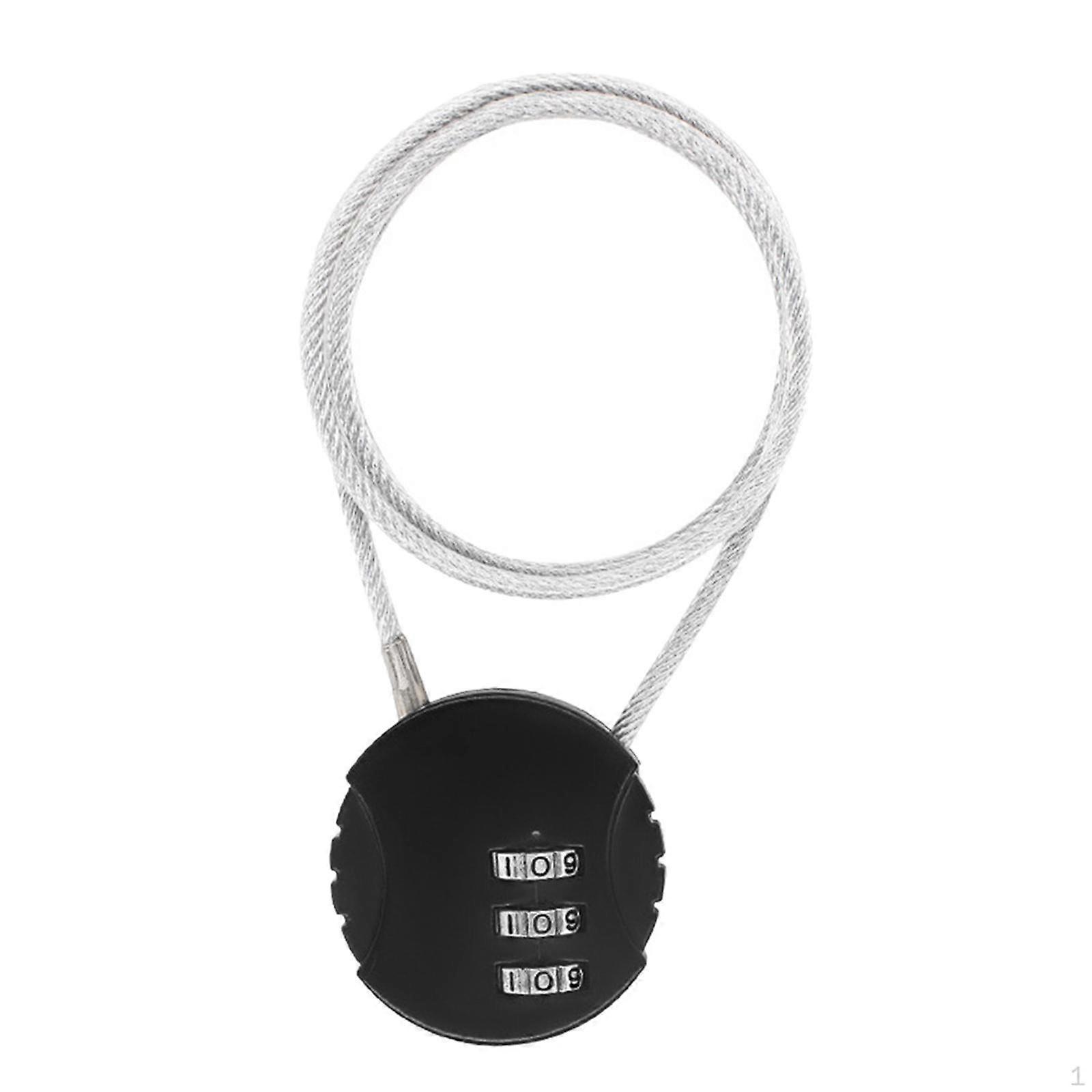 Lock, Cycling Cable 3 Digit Resettable Portable Locks for strollers Motorbike Stroller